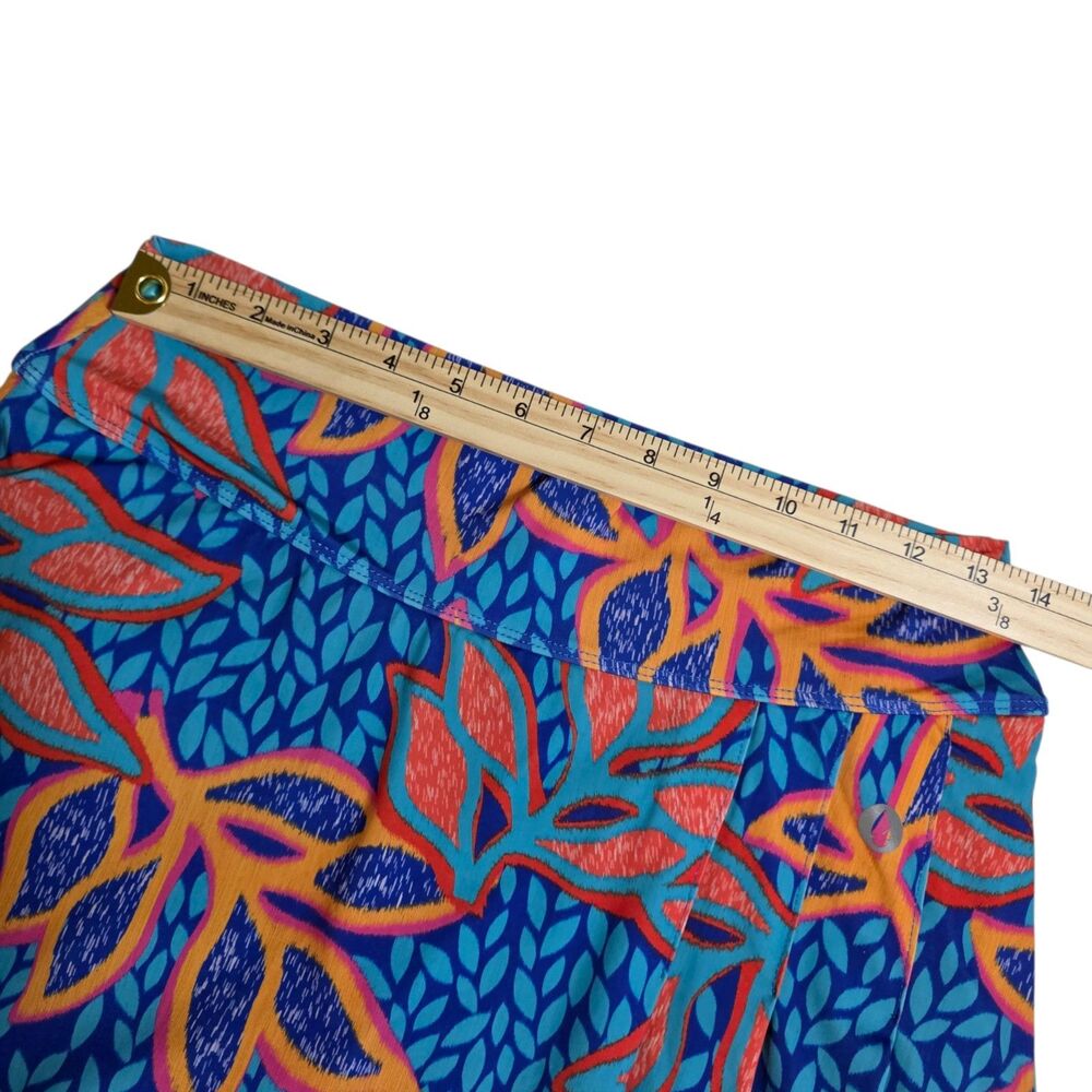 Dona Jo Athletic Skort Womens L Colorful Tropical ArtsyTennis Pickleball Skirt - Picture 12 of 13